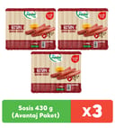 Pınar Dana Sosis 430 g (Avantaj Paket) x 3 adet