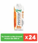 Pınar Yer Fıstıklı ve Muz Aromalı Protein Süt 500 ml x 24 Adet