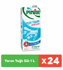 Pınar Yarım Yağlı Süt 1 L x 24 Adet