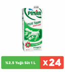 Pınar %2.5 Yağlı Süt 1 L  x 24 Adet