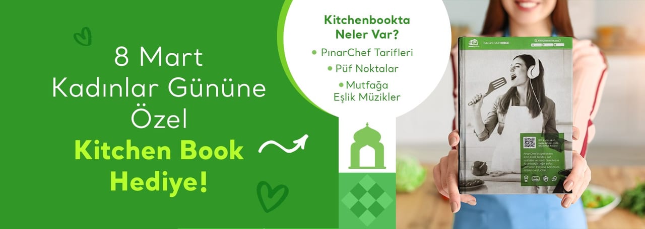 Kadınlar Gününe Özel Alışverişlerinizde Kitchen book Hediye!