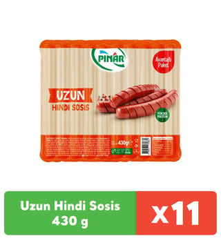 Pınar Uzun Hindi Sosis 430 g x 11 Adet