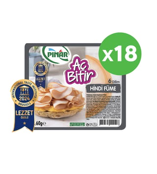Pınar Aç Bitir Hindi Füme 60 g x 18 Adet