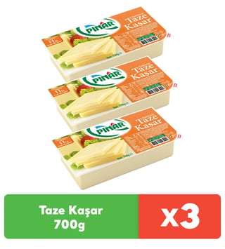 Pınar Taze Kaşar 700g x 3 adet