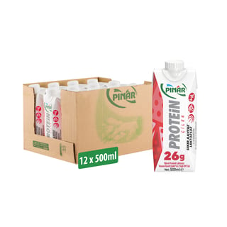 Pınar Protein Süt Çilekli 500 ml x 12 Adet