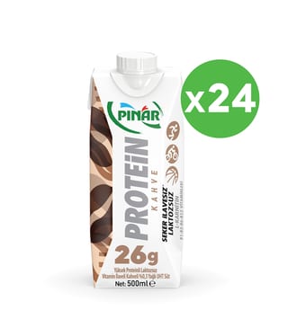Pınar Kahveli Protein Süt 500 ml x 24 Adet