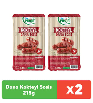 Pınar Dana Kokteyl Sosis 215g x 2 adet