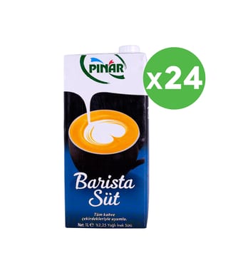 Pınar Barista Yarım Yağlı İnek Sütü 1 L x 24 Adet