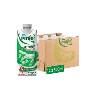 Pınar Yağlı Süt 500 ml x 12 Adet
