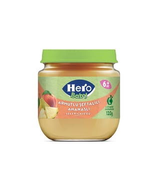 Hero Baby Armutlu Şeftalili Ananaslı Kaşık Mama 120 gr