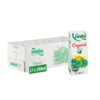 Pınar Organik Süt 200 ml x 27 Adet