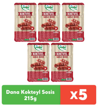 Pınar Dana Kokteyl Sosis 215g x 5 adet