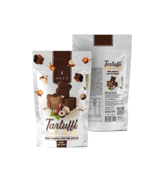 Hazz Kakao Kaplı Fındık Parçacıklı Çıtır Trüf Çikolata 80 g