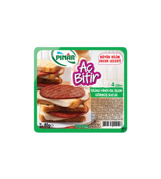 Aç Bitir Dilimli Hindi Isıl İşlem Görmüş Sucuk 80g