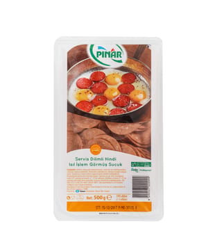 Pınar Dilimli Hindi Isıl İşlem Görmüş Sucuk Servis 500 g
