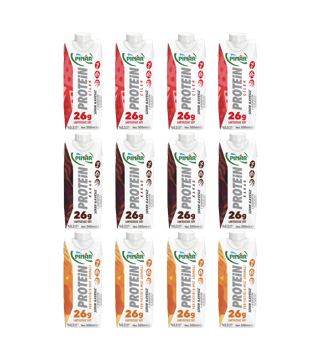 Pınar Protein Süt Karışık Çilek,Kakao,Yer Fıstık ve Muz 500 ml x 12 Adet 