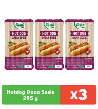 Pınar Hotdog Dana Sosis 295 g x 3 adet
