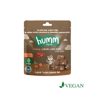 Humm Organik Glutensiz Vegan Kakaolu Fındıklı Kek