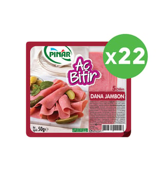 Pınar Aç Bitir Dana Jambon 50 g x 22 Adet