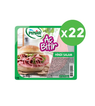 Pınar Aç Bitir Hindi Salam Büyük Dilim 60 g x 22 Adet