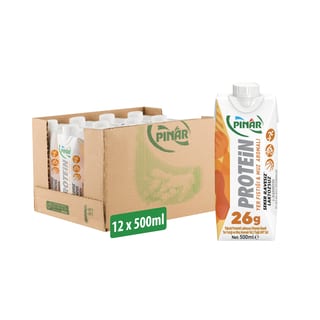 Pınar Yer Fıstıklı ve Muz Aromalı Protein Süt 500 ml x 12 Adet