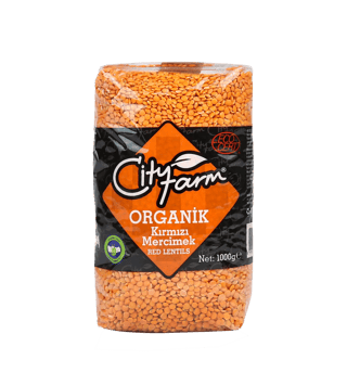 City Farm Organik Kırmızı Mercimek 1000 g