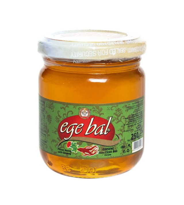 Ege Bal Ginsengli Süzme Çiçek Balı Cam Kavanoz 250 g