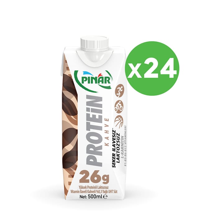 Pınar Kahveli Protein Süt 500 ml x 24 Adet