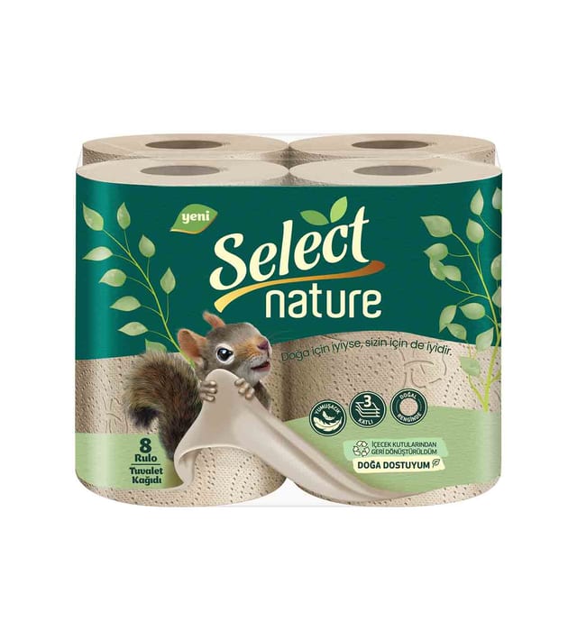 Select Nature 8'li Tuvalet Kağıdı (3 Katlı)