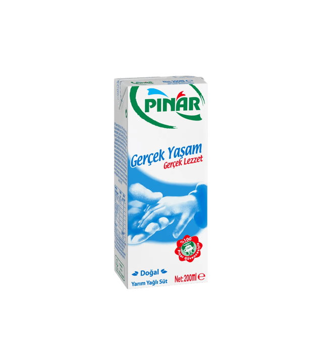 Pınar Yarım Yağlı Süt 200 ml