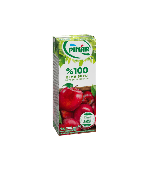 Pınar Meyve Suyu Saf Elma 200 ml