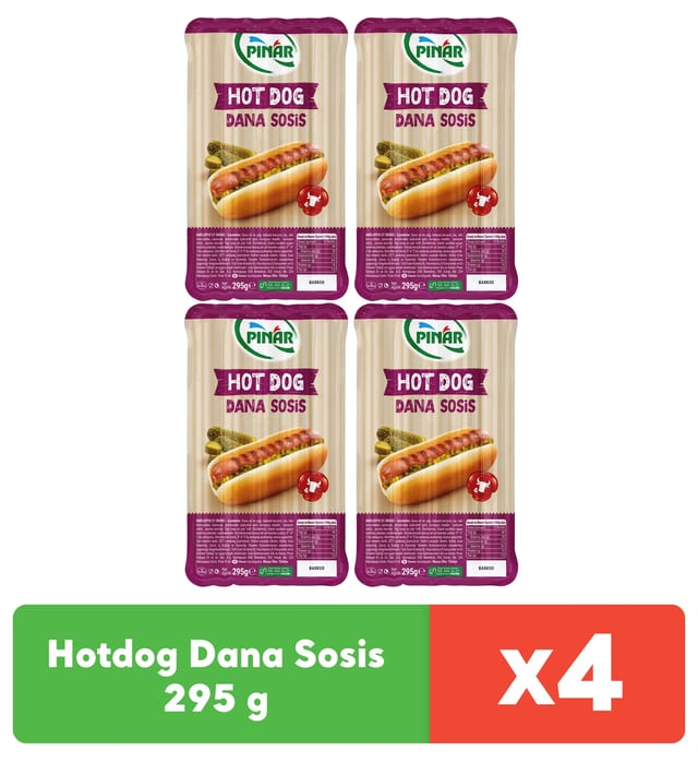 Pınar Hotdog Dana Sosis 295 g x 4 adet