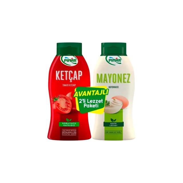 Pınar Ketçap 600 g + Mayonez Light 500 g