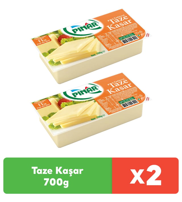 Pınar Taze Kaşar 700g x 2 adet
