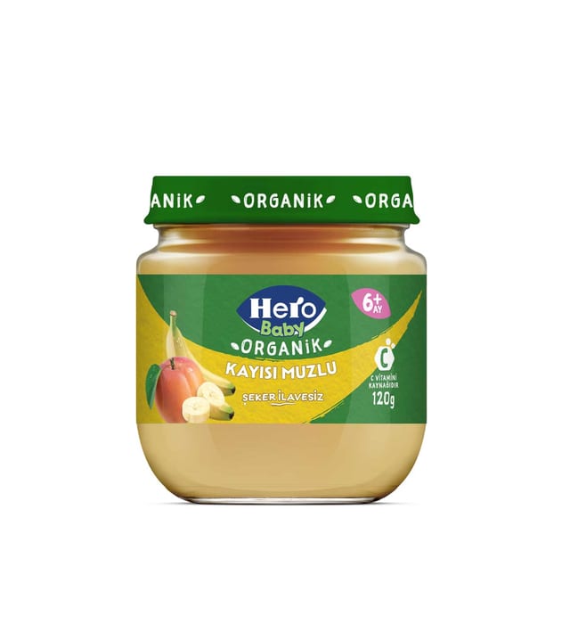 Hero Baby Organik Kayısılı Muzlu Kavanoz Mama 120 gr