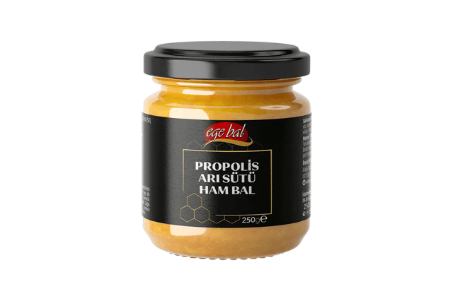 Ege Bal Propolis+Arı Sütü+Ham Bal Karışımı Cam Kavanoz 250 g
