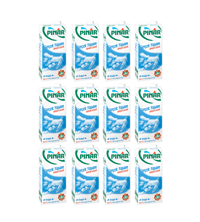Pınar Yarım Yağlı 1L x 12 Adet 