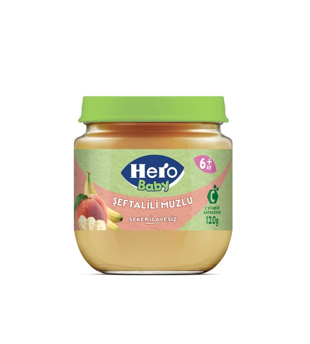 Hero Baby Şeftalili Muzlu Kavanoz Mama 120 gr