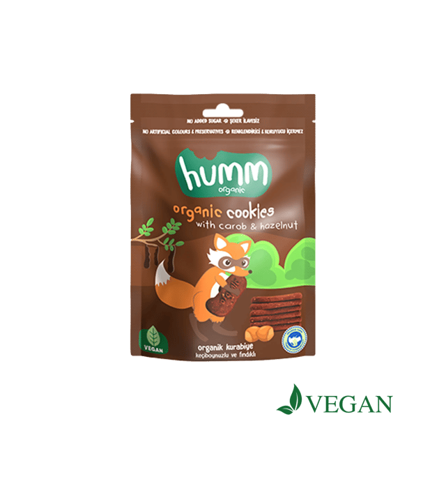 Humm Organik Keçiboymuzlu ve Fındıklı Vegan Kurabiye 55 g