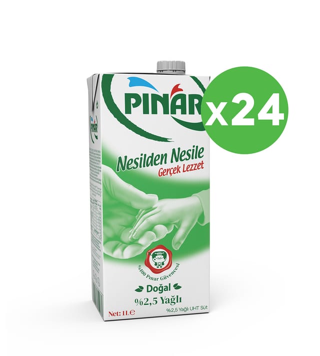 Pınar %2.5 Yağlı Süt 1 L  x 24 Adet