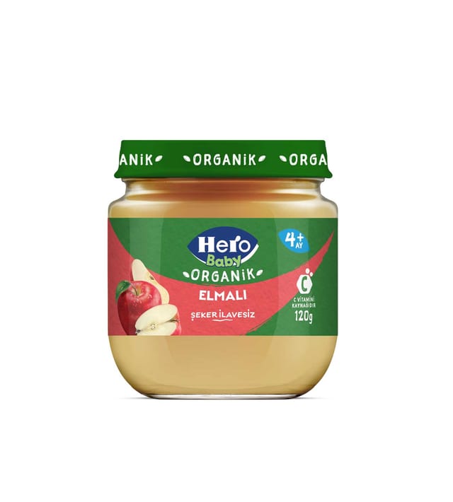 Hero Baby Organik Elmalı Kavanoz Mama 120 gr