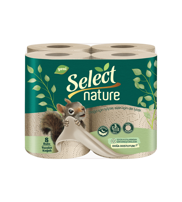 Select Nature Doğa Dostu 8’li Tuvalet Kağıdı 3 Katlı