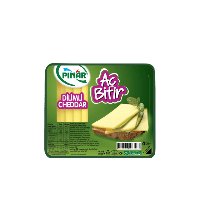 Pınar Aç Bitir Cheddar Dilimli Peynir 60 g