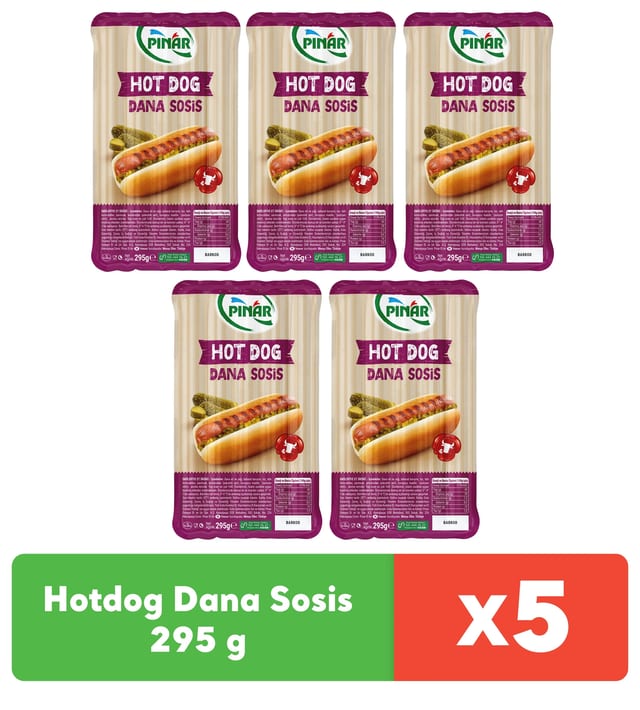 Pınar Hotdog Dana Sosis 295 g x 5 adet